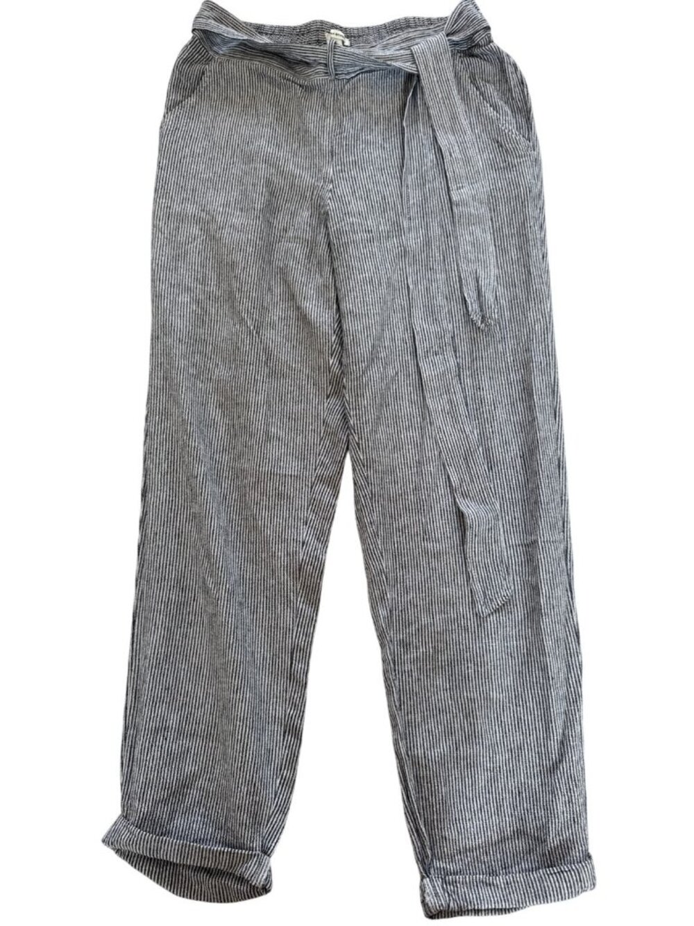 Max Studio Womens Striped Pants Black & White L